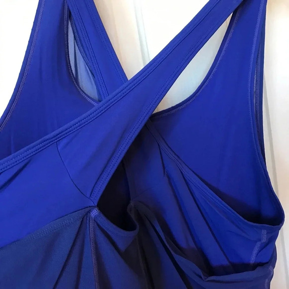 MPG Womens XL Flow Double Layer Yoga Tank Top Blue - Picture 4 of 7